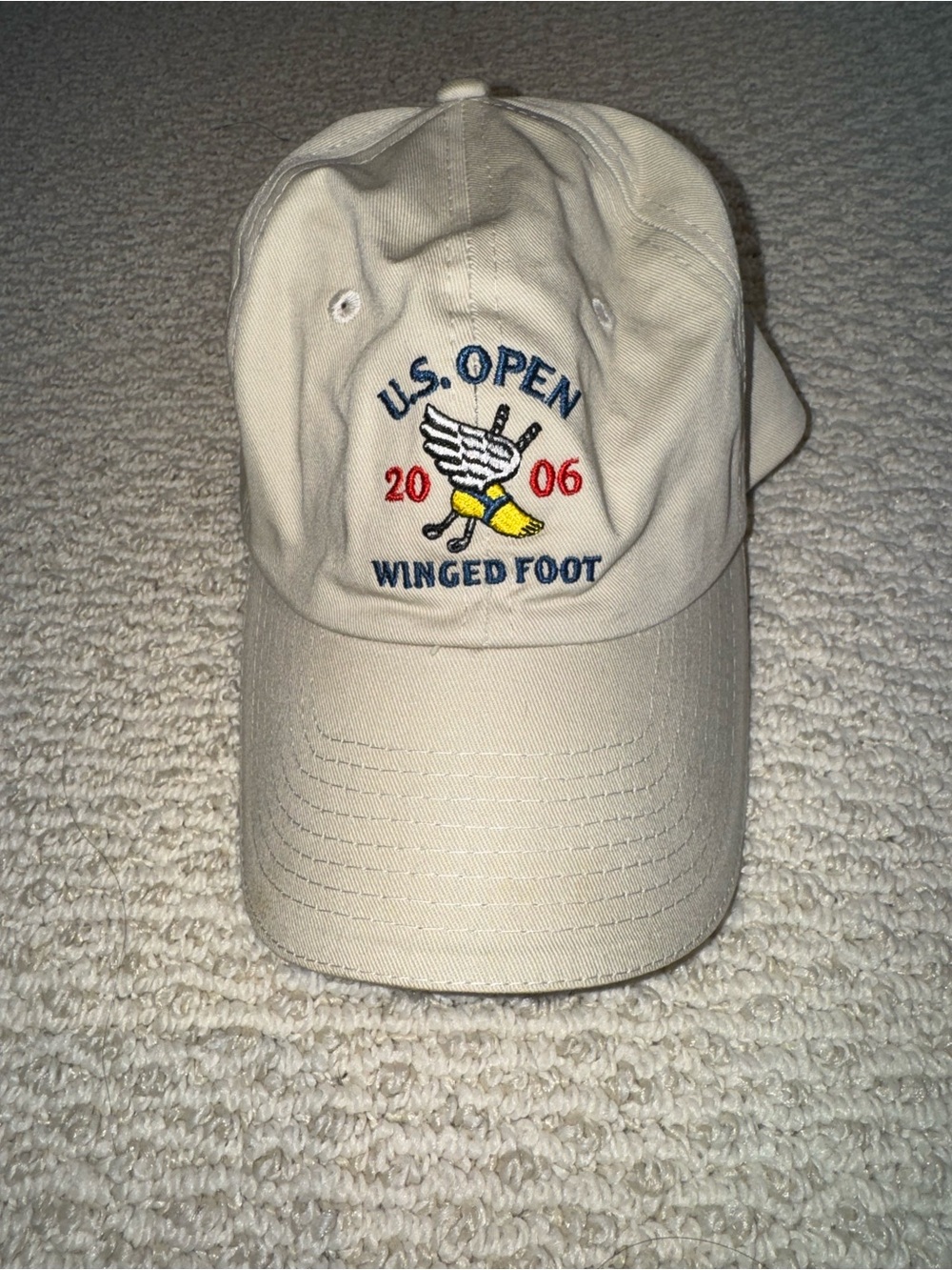 U.S. Open 2006 Winged Foot Embroidered Baseball Cap - Beige